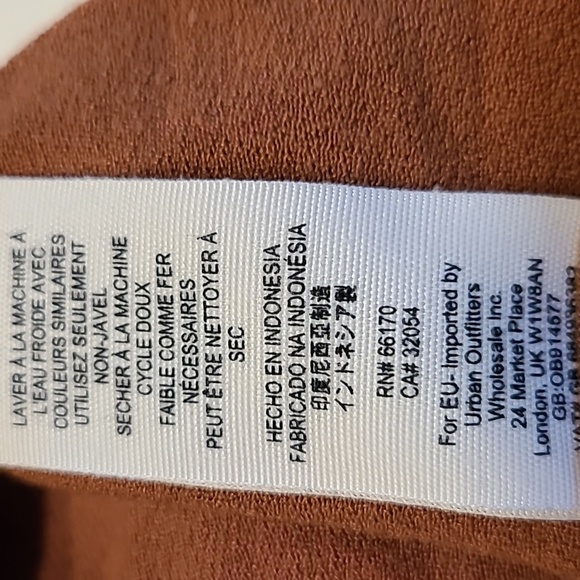 Free People V Neck Front Tie Top Rust Long Sleeve Small - Picture 7 of 10